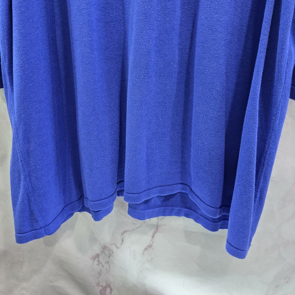 Catherines Cardigan Womens 3X 26 28 Blue Lightweight Sweater Cotton Ramie Bright - Picture 8 of 11